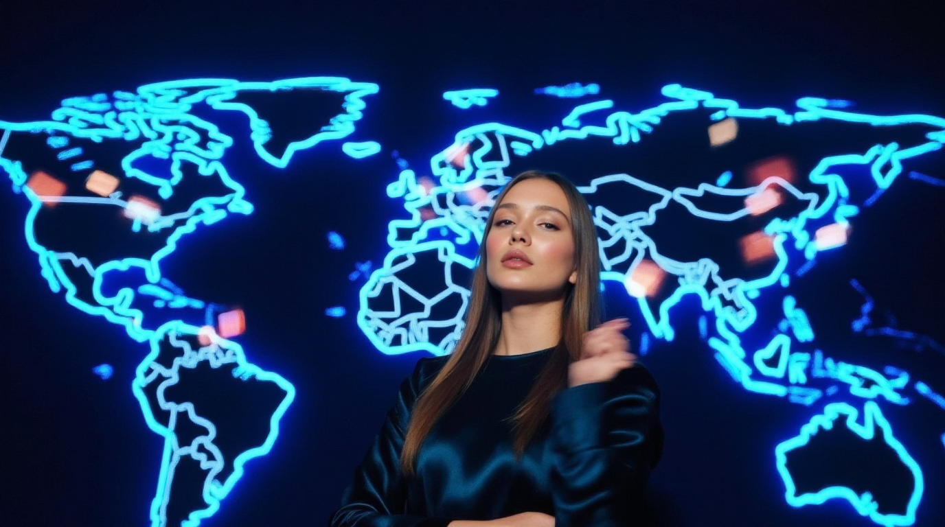 Salon moderne avec personne utilisant ordinateur pour accéder au contenu international - Déblocage géographique VPN